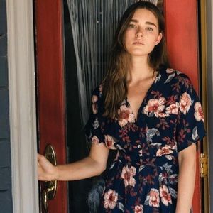 Christy Dawn The Lottie Maxi Dress in Midnight Anemone Floral Size XS RARE